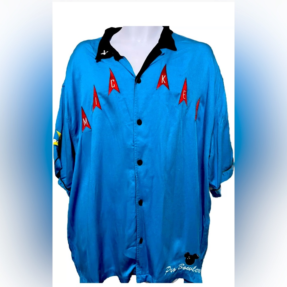 Vintage Mickey Mouse Bowling Shirt Size XXL